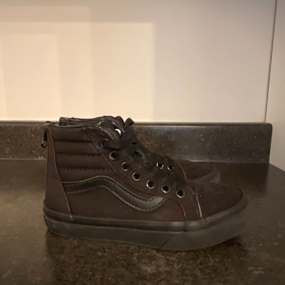 Vans Sk8-Hi Zip Kids 'Pop Check - Black' -Size 13C - Picture 2 of 8